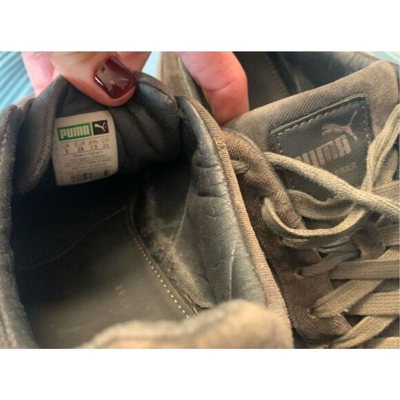 Puma Fenty By Rihanna Creeper gray Velvet SNEAKER GYM SHOES sz 7.5 - Picture 8 of 8